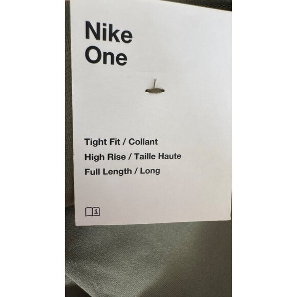 NWT Nike XS Womens Dri-Fit Olive Green High-Waisted Leggings Polyester & Spandex - Picture 8 of 16